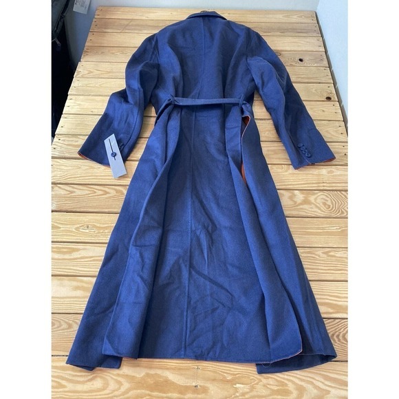 NWT Dior Peter Doig Wool Trench Coat Size 52 Women's Blue Orange MSRP $4,700 - Picture 2 of 10